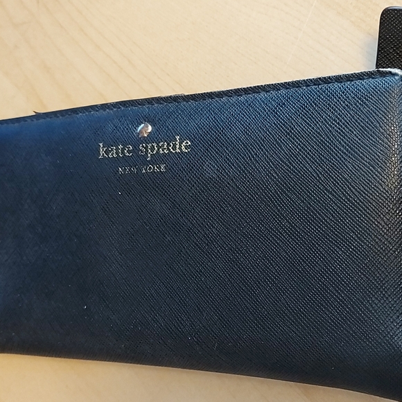 Kate Spade black leather wallet with credit card holders - Picture 1 of 8
